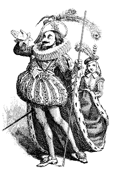 The Lord of Misrule is a renaissance character, representing a prankster.  This illustration was done by Robert Seymore for Thomas Hervey's 'The Book of Christmas.'