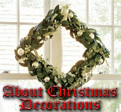 Victorian-era Christmas decorations used greenery besides holly and conifer branches, a practice imitated by the artificial bay leaves on this Pottery Barn<sup><small>TM</small></sup> wreath.