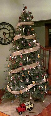 The Race family Christmas tree, 2015.  Click for bigger photo.