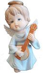 The Lefton version of the CAF banjo angel.  Click for bigger photo.