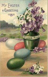 This greeting card is from the early 1900s